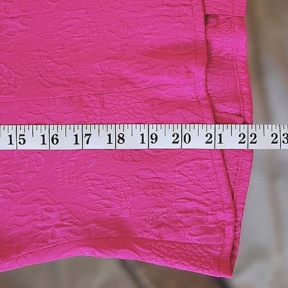 Vtg Paul Costelloe fushia textured silk dolman sleeve blouse - Picture 13 of 14